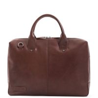Plevier Rock Basalt Briefcase Business Bag 15.6 Inch Brown