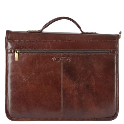 Ashwood Chelsea Double Gusset Laptop Briefcase in Cognac #4