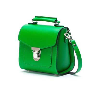 Zatchels Handmade Leather Sugarcube Handbag - Green #2