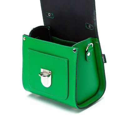 Zatchels Handmade Leather Sugarcube Handbag - Green #3