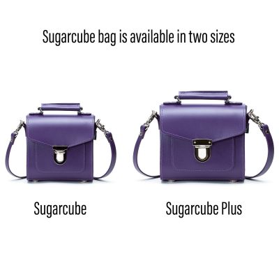 Zatchels Handmade Leather Sugarcube Handbag - Purple #4
