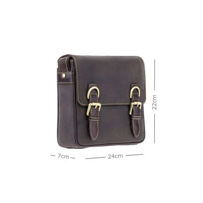 Visconti Leather Rumba Crossbody Bag in Brown #2