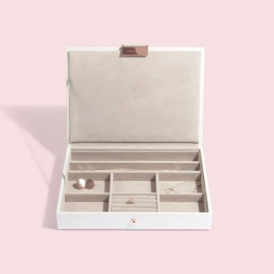Stackers Classic Jewellery Box White & Rose Gold #5
