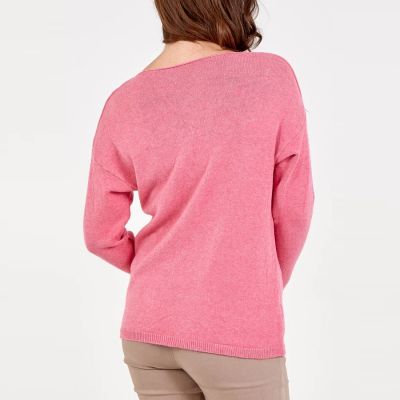 H Mcilroy London Ribbed Star Jumper in Hot Pink #2