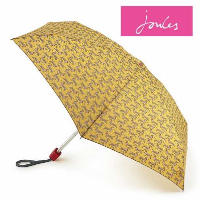 Joules Tiny-2 Botanical Sausage Dogs Umbrella in Yellow