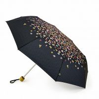 Joules Minilite Cascading Floral Umbrella Navy