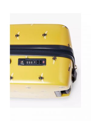Joules Botanical Bee 66cm 4-Wheel Medium Suitcase - Yellow #8