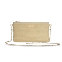 Katie Loxton Callie Straw Pouch Cross Body Bag Natural