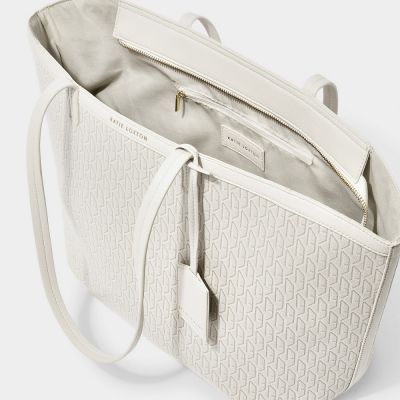 Katie Loxton Signature Tote Bag in Off White #2