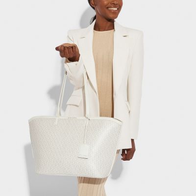 Katie Loxton Signature Tote Bag in Off White #4