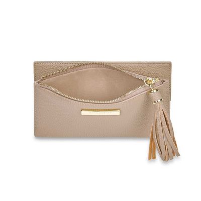 Katie Loxton Tassel Fold Out Purse Taupe #2