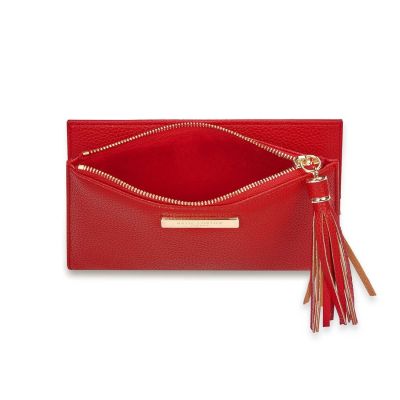 Katie Loxton Tassel Fold Out Purse Red #2