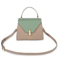 Katie Loxton Casey Top Handle Bag Sand And Mint Green