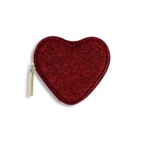 Katie Loxton Glittery Heart Shape Coin Purse Red