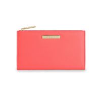 Katie Loxton Alise Soft Pebble Fold-out Purse Coral Pink