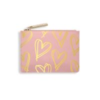 Katie Loxton Heart Print Card Holder Pink