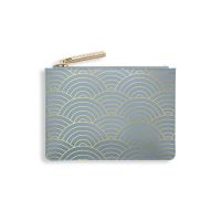 Katie Loxton Wave Print Card Holder Metallic Blue