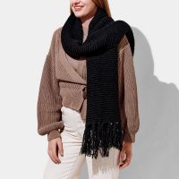 Katie Loxton Chunky Knitted Scarf in Black