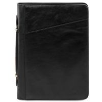 Tuscany Leather Claudio Black Leather Document Case With Handle
