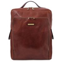 Tuscany Leather Bangkok Large 17" Brown Leather Laptop Backpack