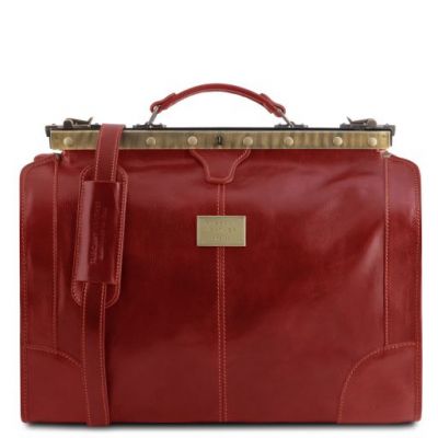 Tuscany Leather Madrid Gladstone Leather Bag Small Size Red #1
