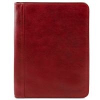 Tuscany Leather Luigi XIV Leather Document Case With Zip Closure Red