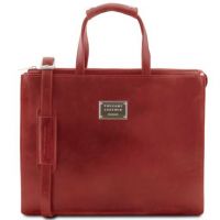 Tuscany Leather Palermo  Briefcase 3 Compartments For Women Red