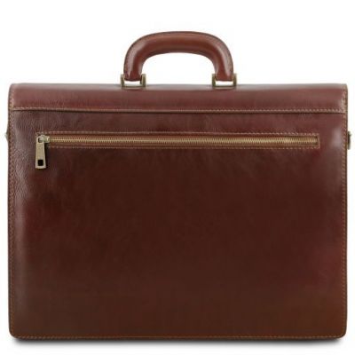 Tuscany Leather Parma Leather Briefcase 2 Compartments Honey #4