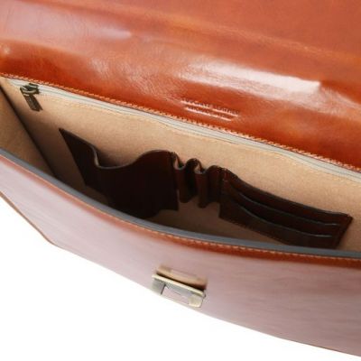 Tuscany Leather Amalfi Leather Briefcase 1 Compartment Honey #2