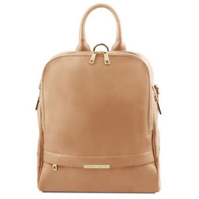 Tuscany Leather TL Bag Soft Leather Backpack For Women Champagne