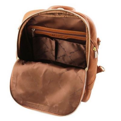 Tuscany Leather TL Bag Soft Leather Backpack For Women Cognac #4