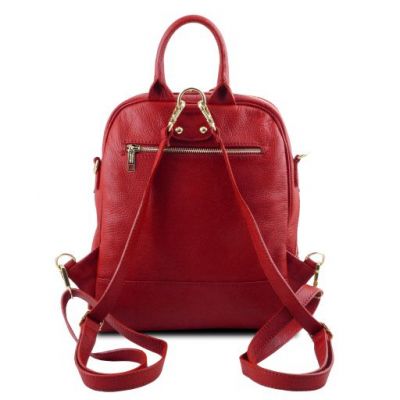 Tuscany Leather TL Bag Soft Leather Backpack For Women Lipstick Red #3
