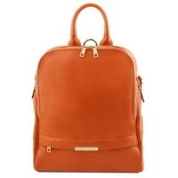 Tuscany Leather TL Bag Soft Leather Backpack For Women Orange