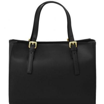 Tuscany Leather Aura Leather Handbag Black #3