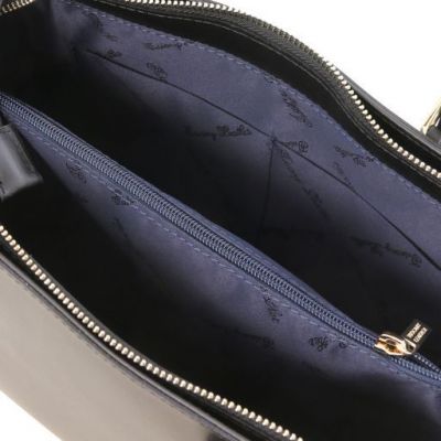 Tuscany Leather Aura Leather Handbag Black #7