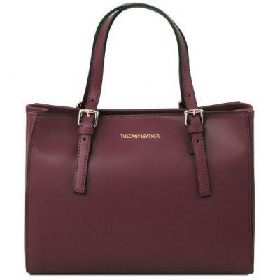 Tuscany Leather Aura Leather Handbag Bordeaux #1