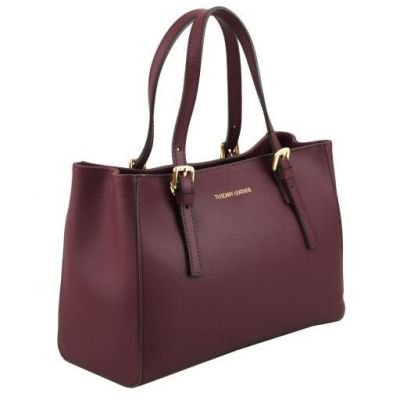 Tuscany Leather Aura Leather Handbag Bordeaux #2