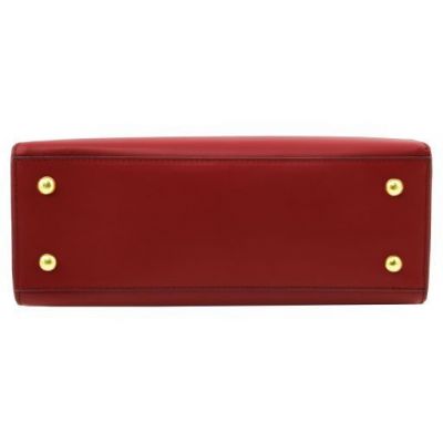 Tuscany Leather Aura Leather Handbag Red #4
