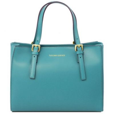 Tuscany Leather Aura Leather Handbag Turquoise #1