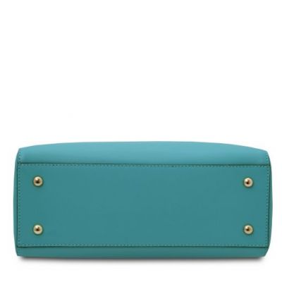 Tuscany Leather Aura Leather Handbag Turquoise #3