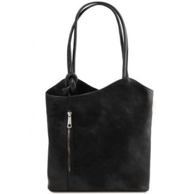 Tuscany Leather Patty Leather Convertible Bag Black