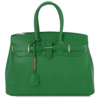 Tuscany Leather TL Handbag With Golden Hardware Green