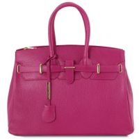 Tuscany Leather TL Handbag With Golden Hardware Pink