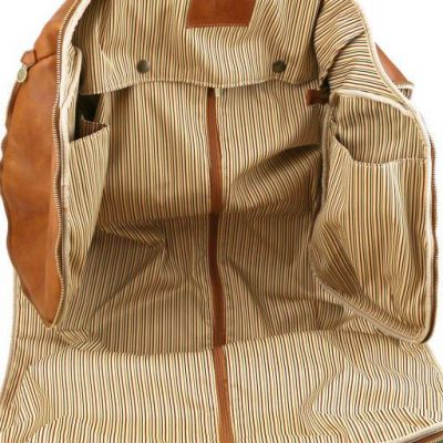Tuscany Leather Antigua Travel Leather Duffle Garment Bag Brown #8