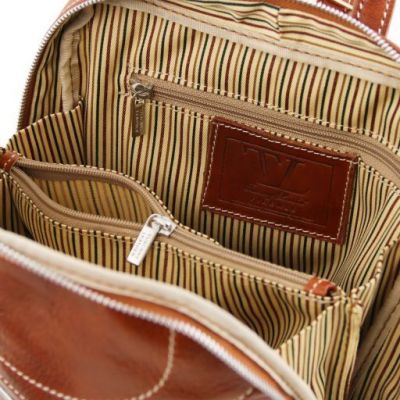 Tuscany Leather Manila Leather Backpack Brown #2