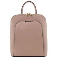 Tuscany Leather TL Bag Saffiano Leather Backpack For Women Nude