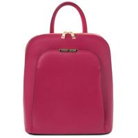 Tuscany Leather TL Bag Saffiano Leather Backpack For Women Pink