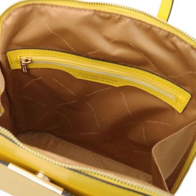 Tuscany Leather TL Bag Saffiano Leather Backpack For Women Yellow #4