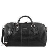 Tuscany Leather Travel Duffle Bag - Large Size Black
