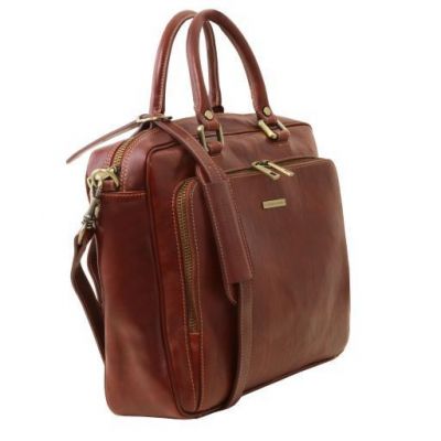 Tuscany Leather Pisa Brown Leather Laptop Briefcase #5